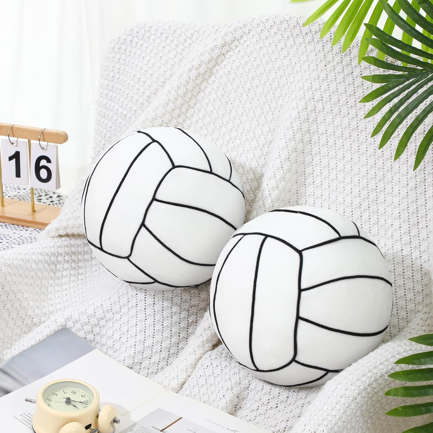 Gerrii 2 Pcs 3D Volleyball Plush Pillow