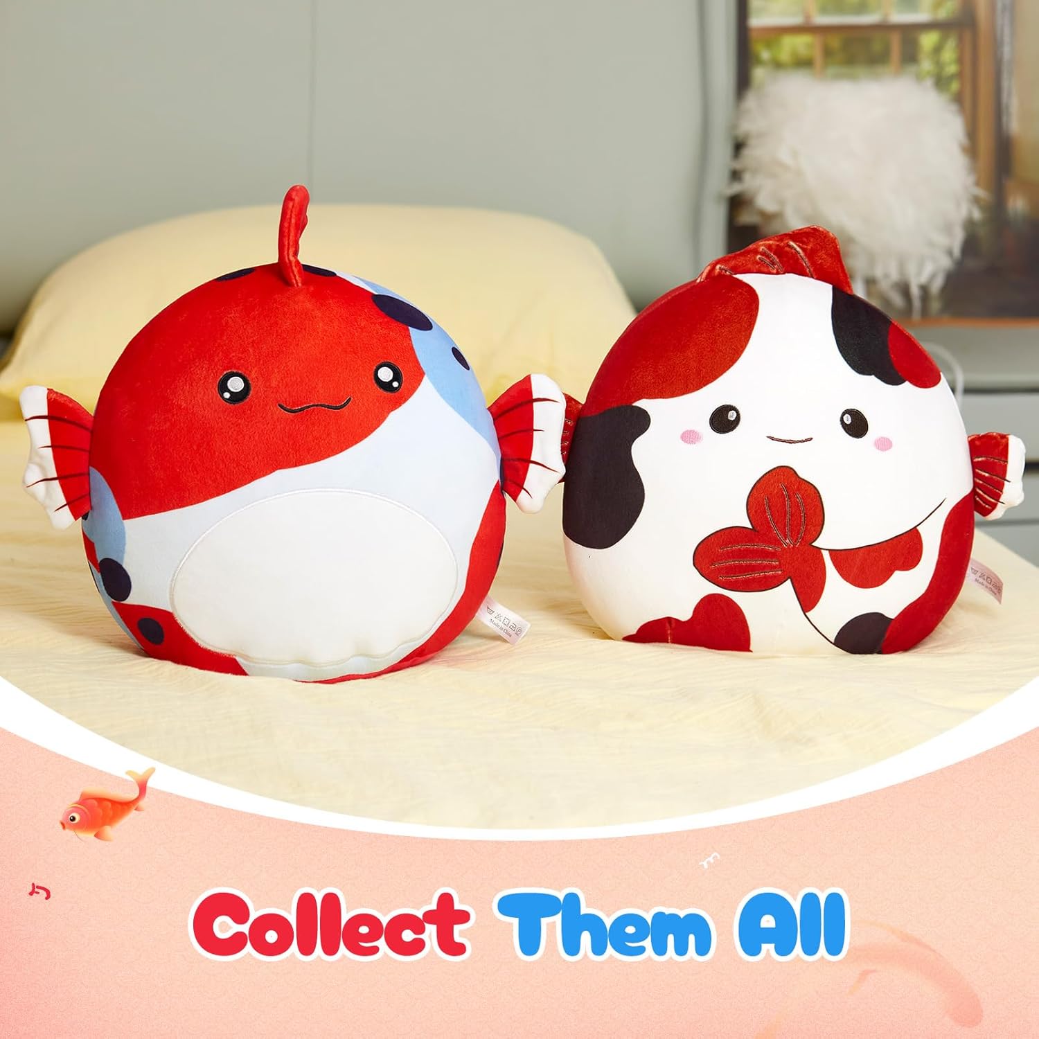 Glow Guards 13-Inch Koi Fish Plush Pillow
