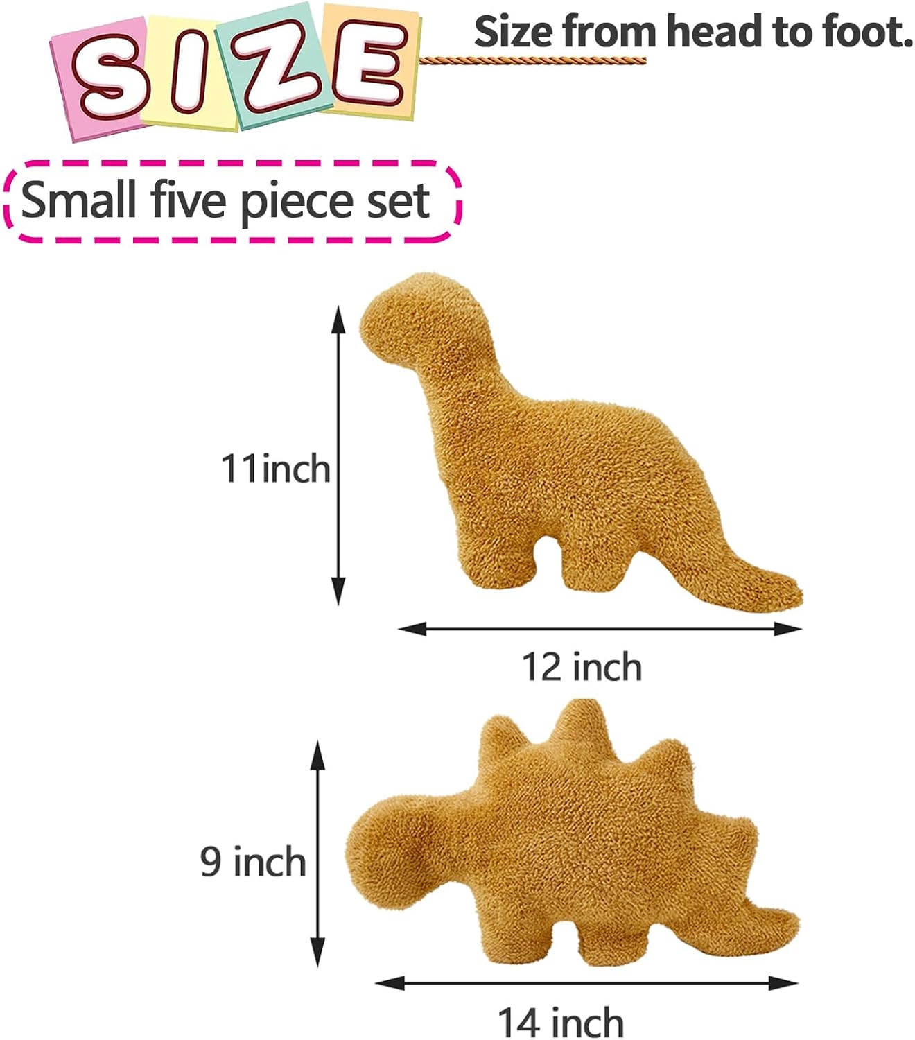 2 Pack Dino Nugget Plush Pillow