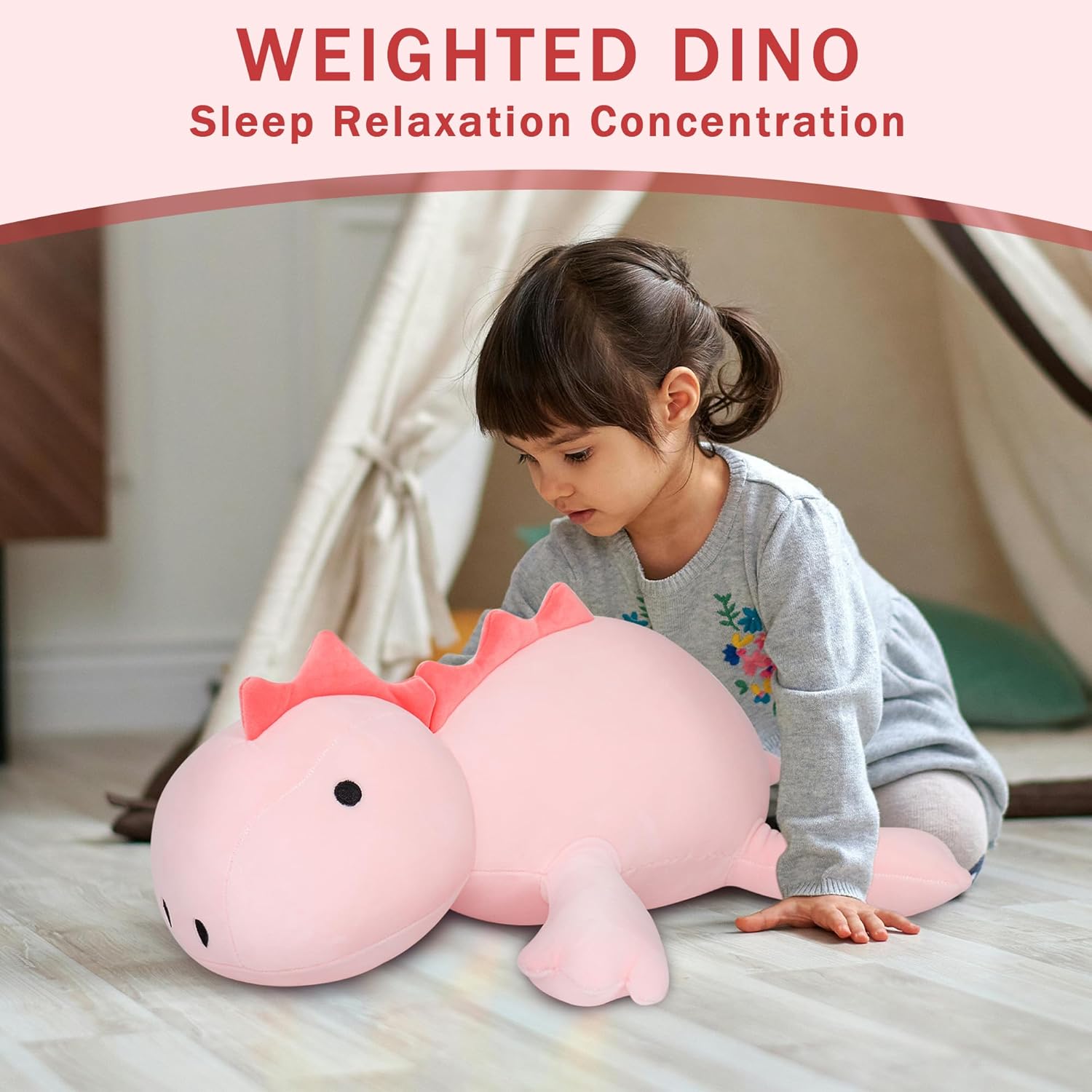 XYG Weighted Dinosaur Plush Pillow