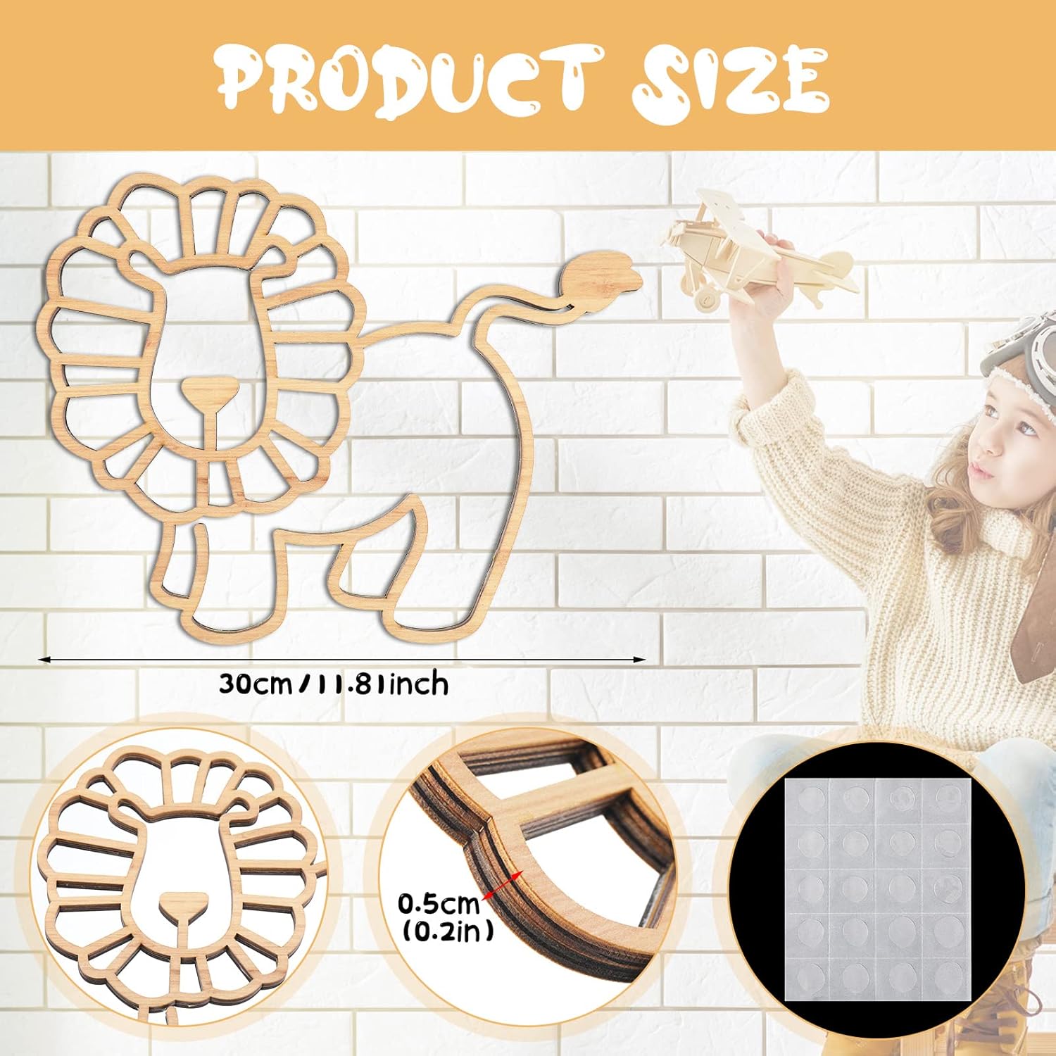 Yulejo 3 Piece Jungle Themed Wall Decor