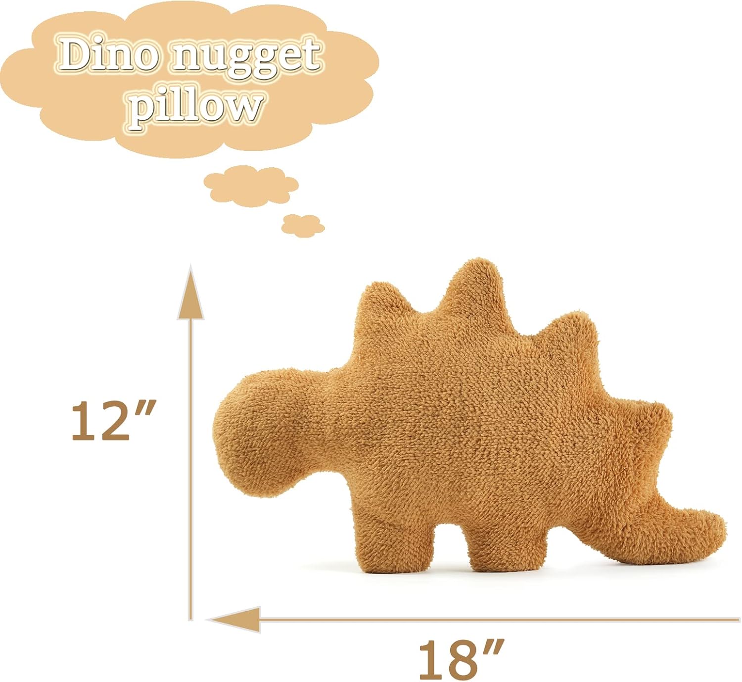Dino Nugget Plush Pillow for Kids Room Decor