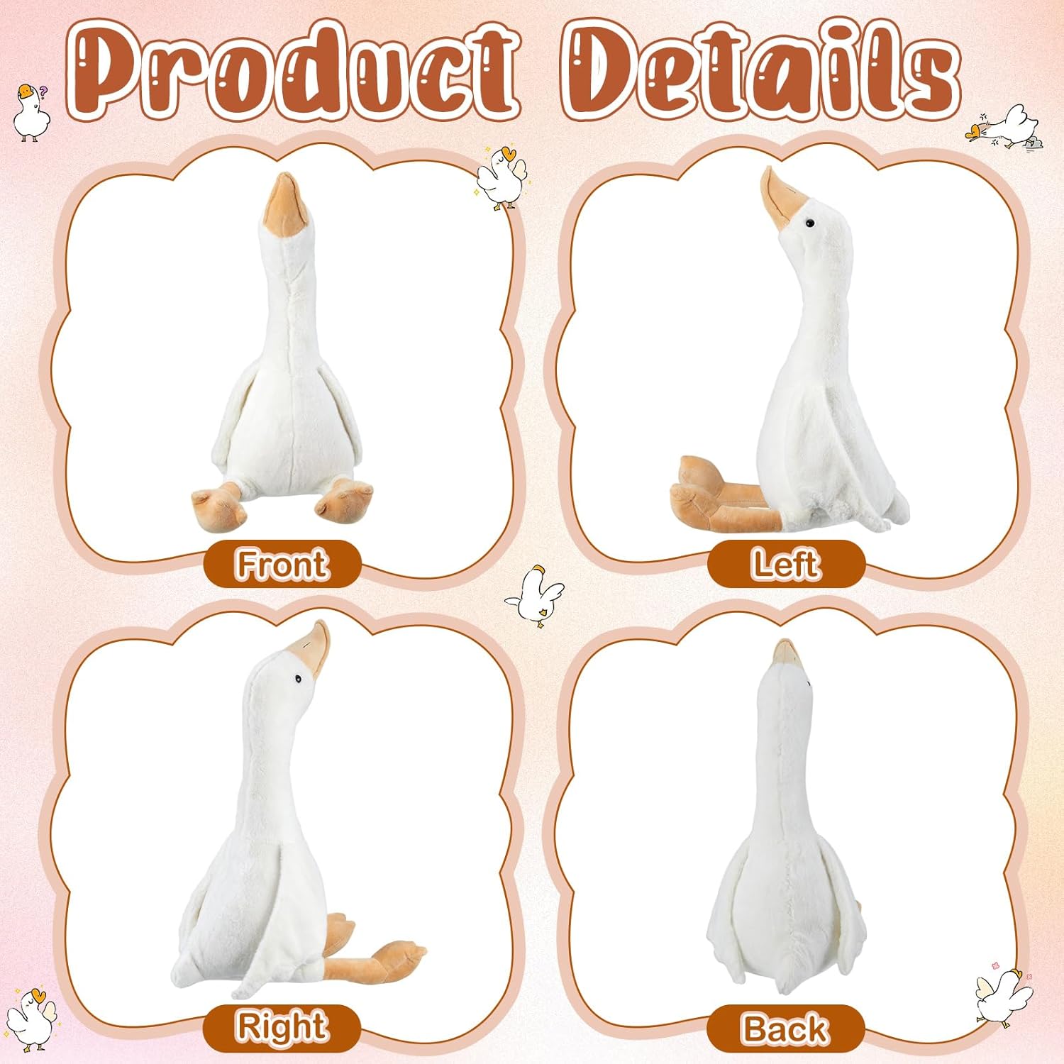 Vinsot 3 Pcs Silly Goose Plush Decorations