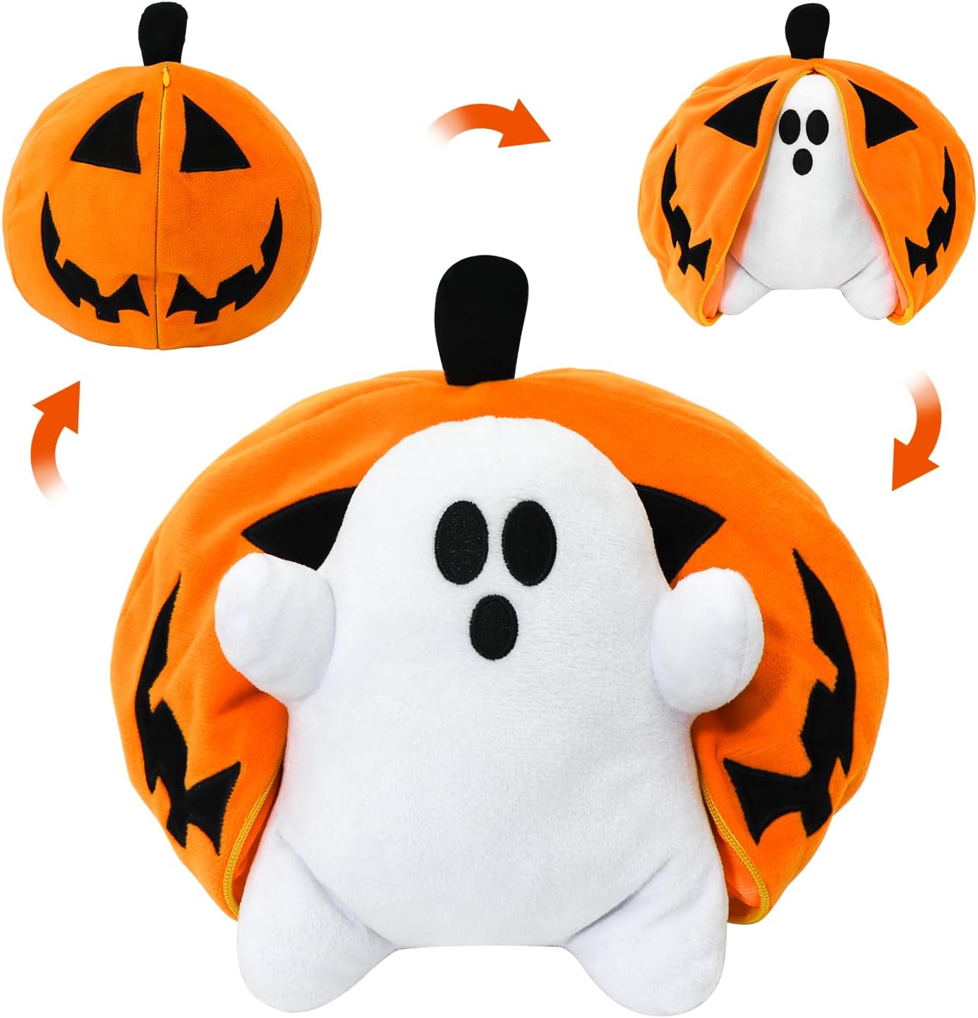 Halloween Pumpkin Ghost Plush Pillow
