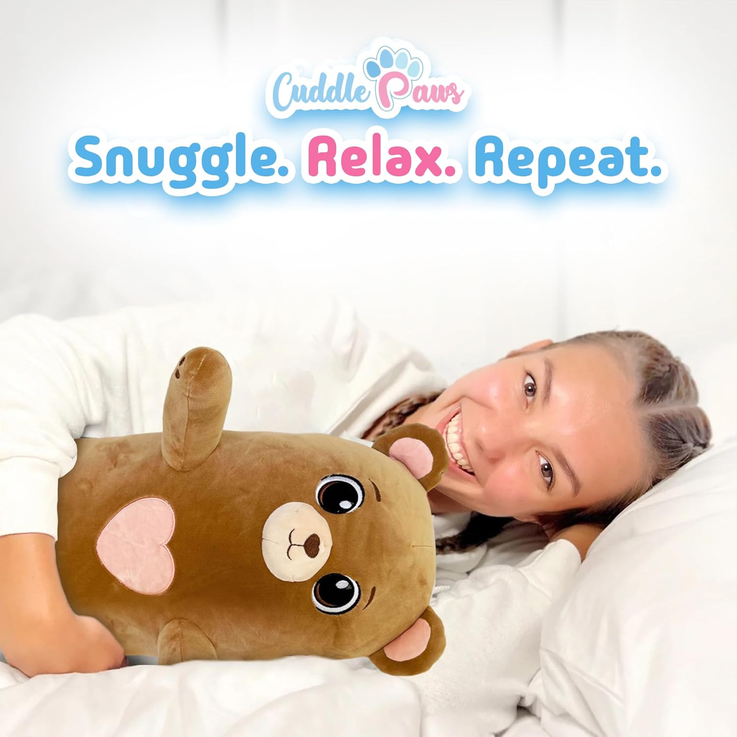 Cuddle Paws Bear Plush Pillow