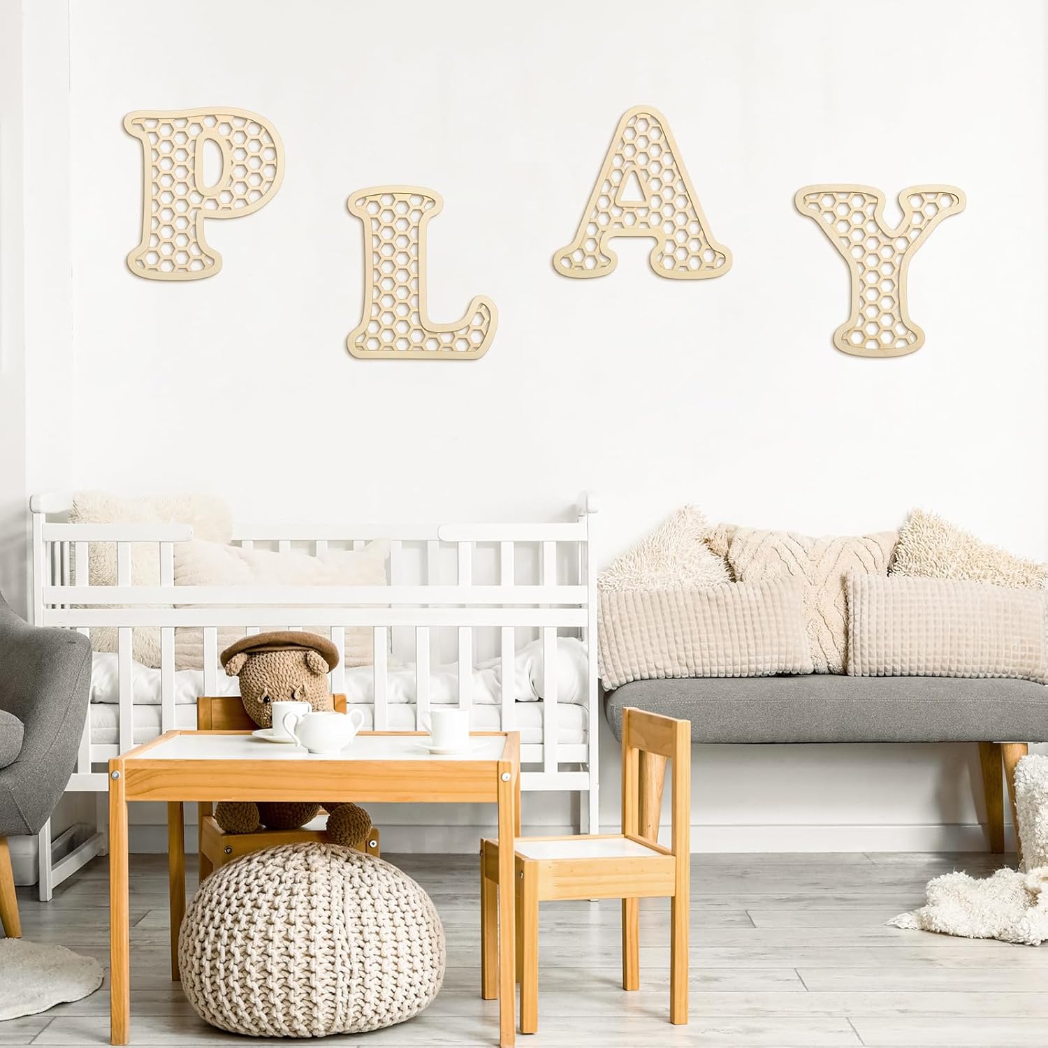 RattanView Wooden Letters Wall Decor Set