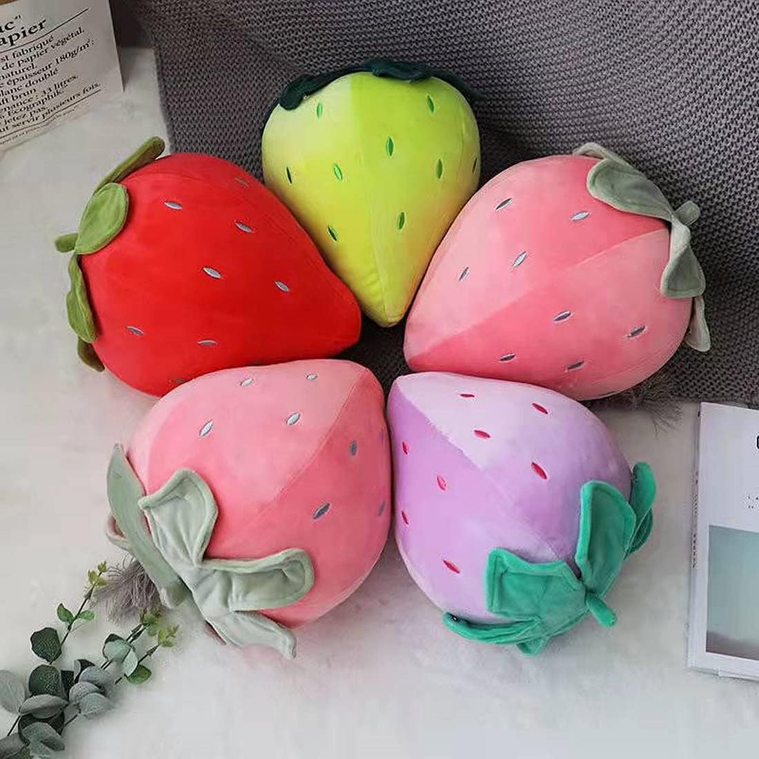 Cute Fruit Strawberry Plush Pillow for Kids 1