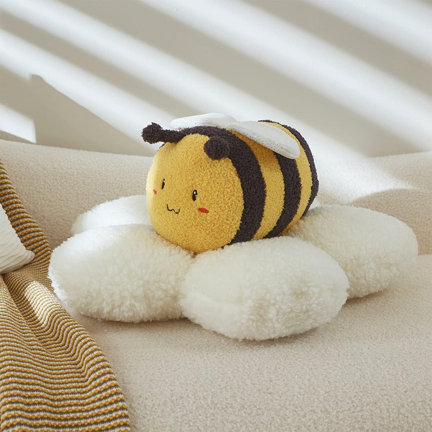 ARELUX 14in Plush Bumblebee Pillow Toy
