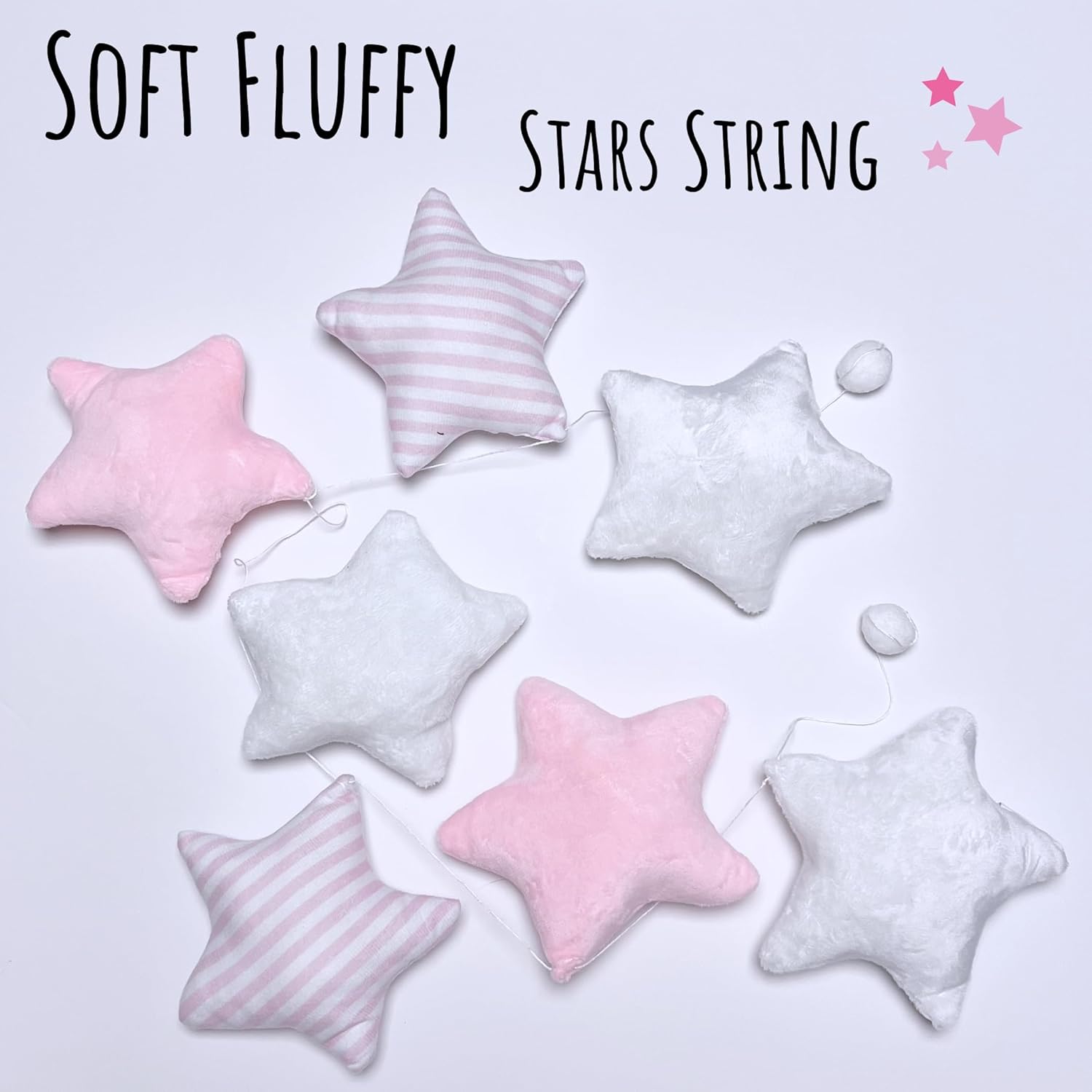 Perfectto Design Kids Moon Pillow with Stars Garland