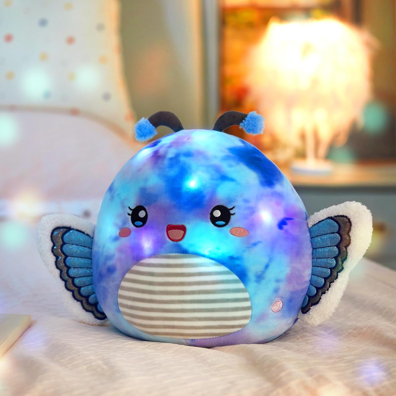 Houwsbaby 12 Inch LED Butterfly Plush Pillow
