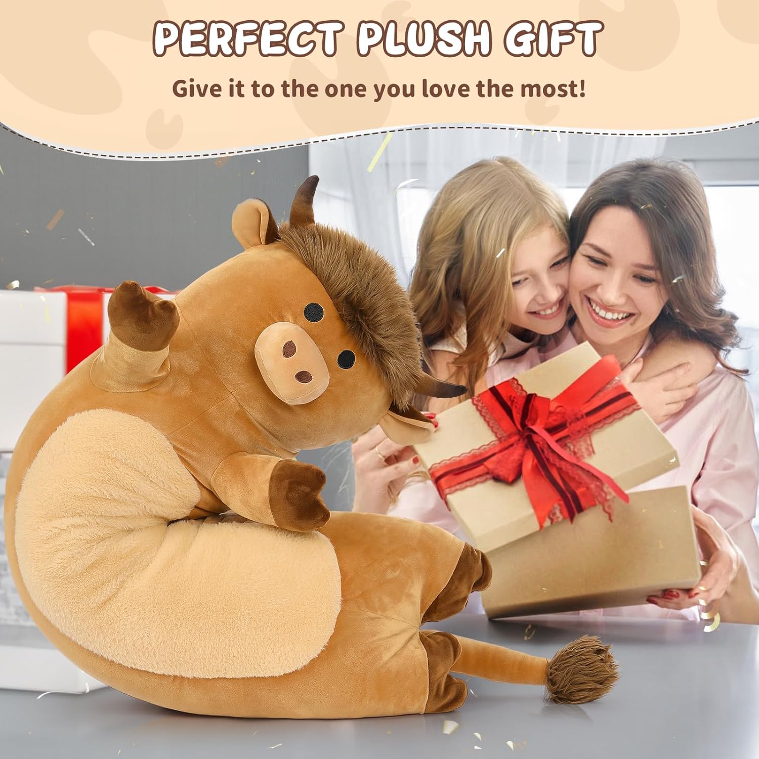 Highland Cow Plush Body Pillow