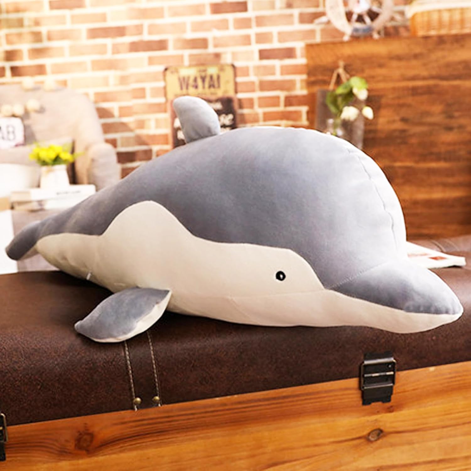 Levenkeness Dolphin Plush Hugging Pillow