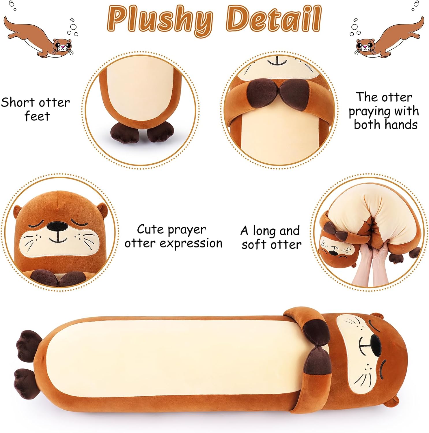 Kawaii Large Plush Otter Pillow