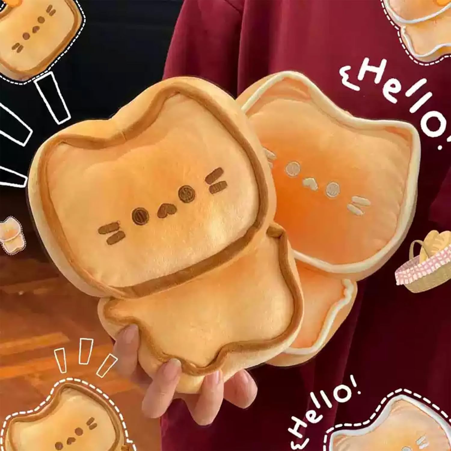 Hofun4U Butter Bread Plush Pillow