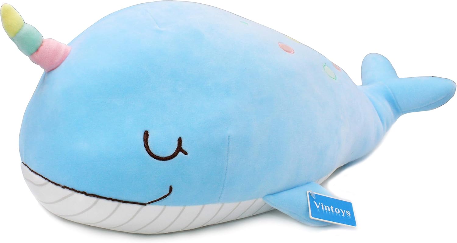 Vintoys Soft Narwhal Unicorn Hugging Pillow