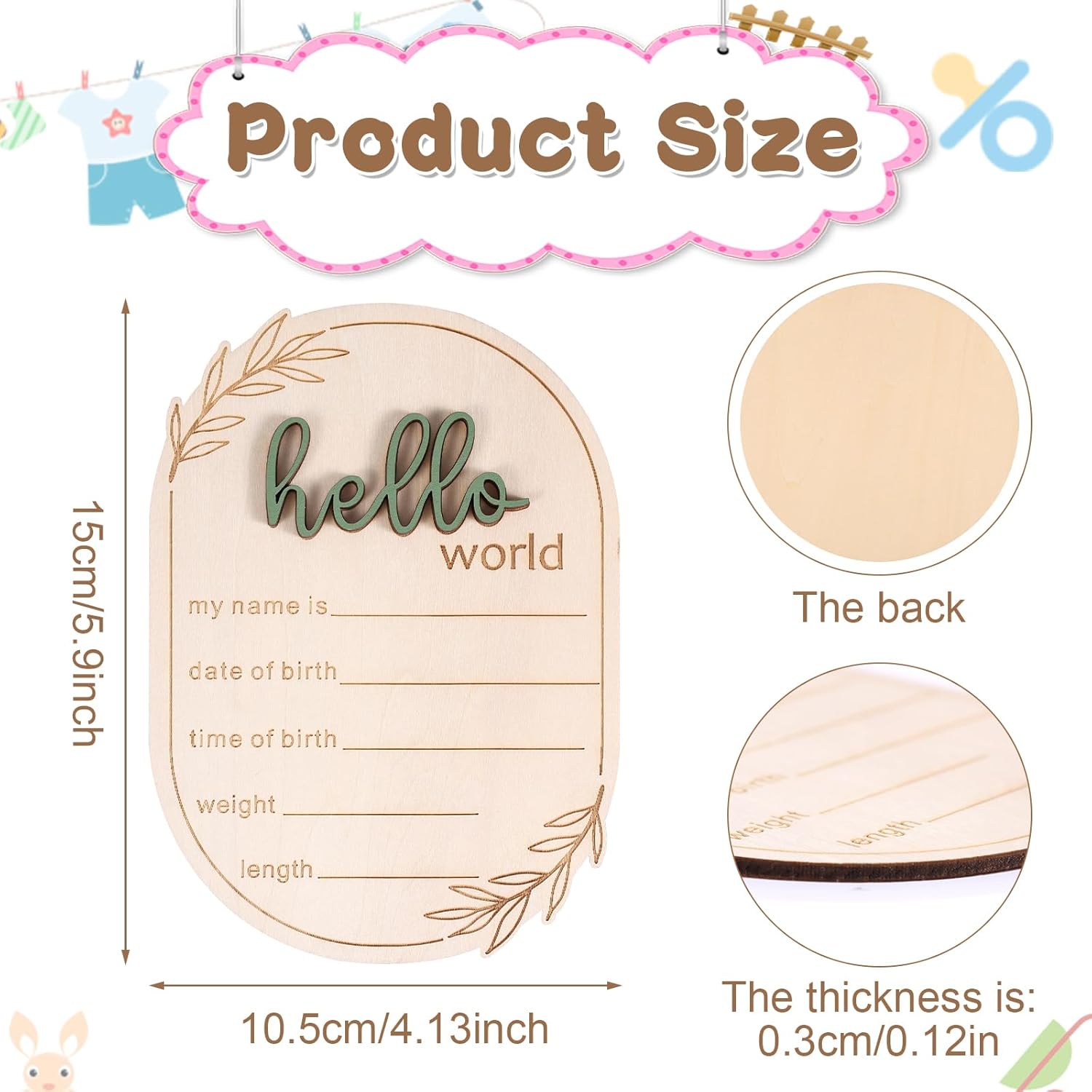 Gosknor Baby Announcement Wall Plaque