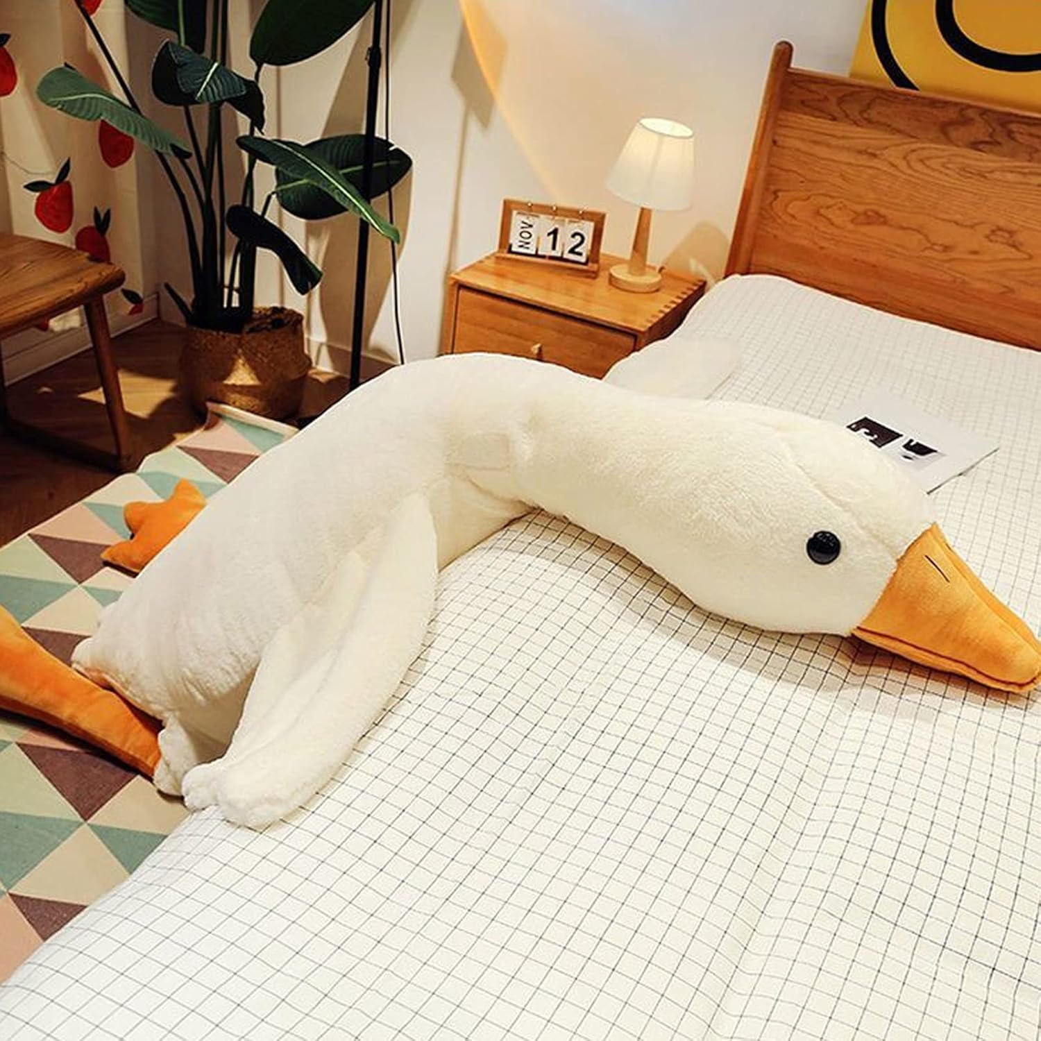 Swan Weighted Plush Animal Toy