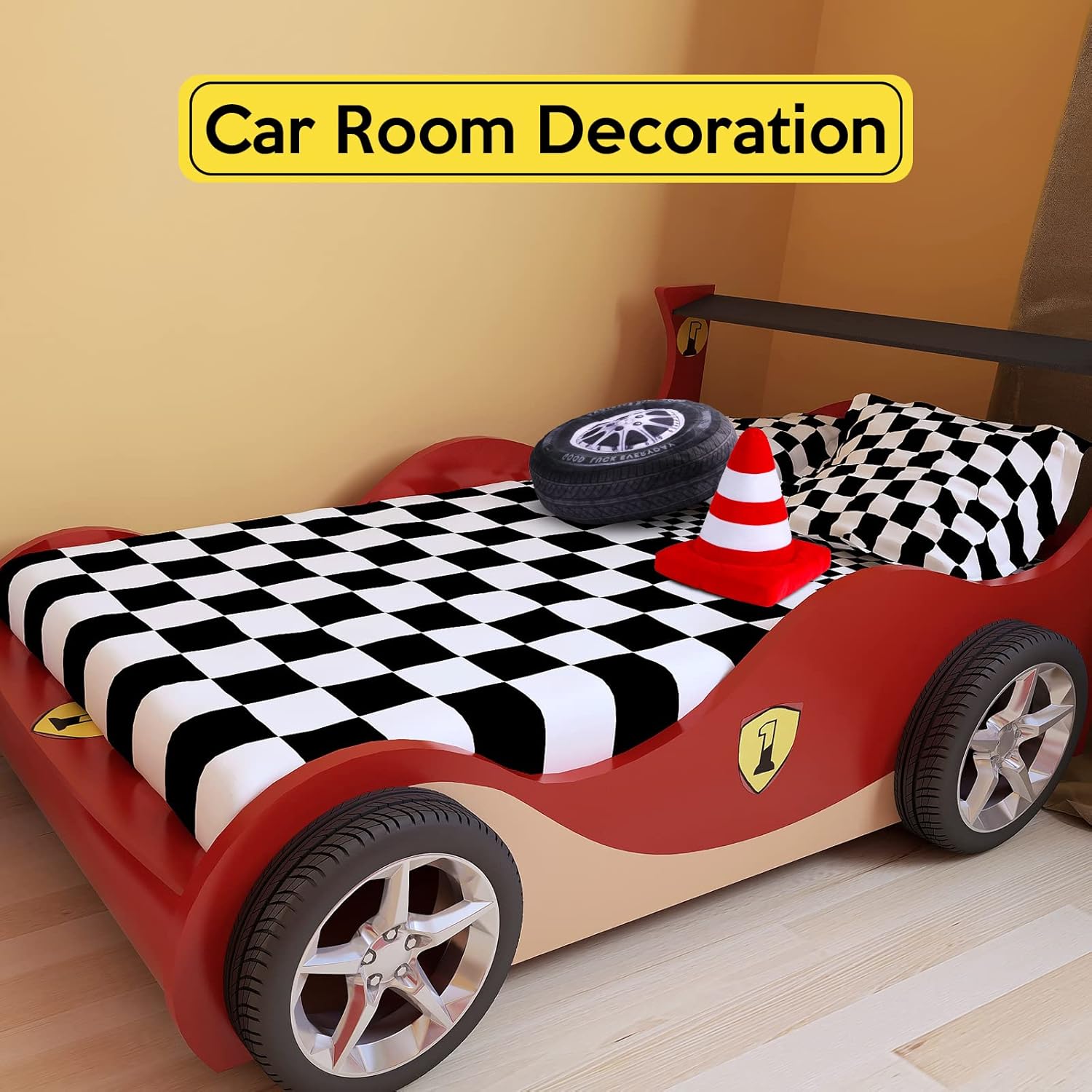 2 Pcs Racing Throw Pillow Room Decor Set
