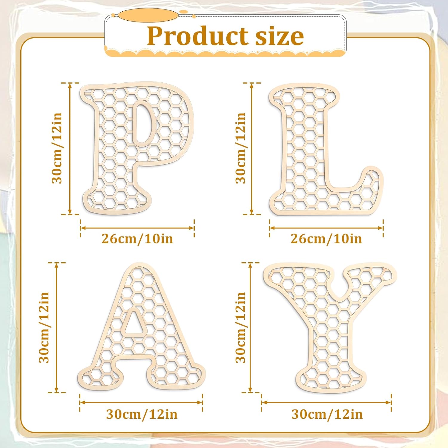 Giantree Rattan Letters Wall Decor Set