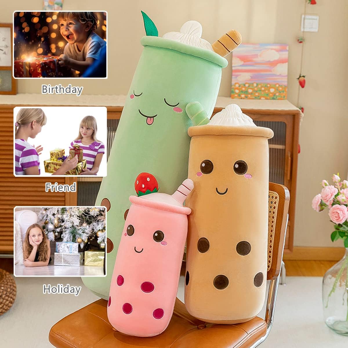 Cute Plush Pillow Boba Tea Stuffed Animal