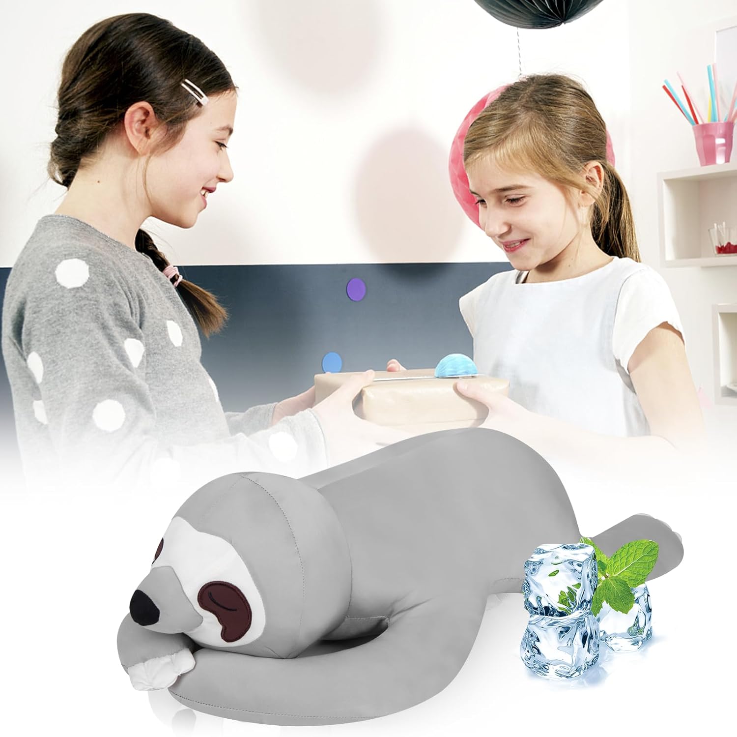 My OLi 24 Inch Sloth Cooling Plush Pillow