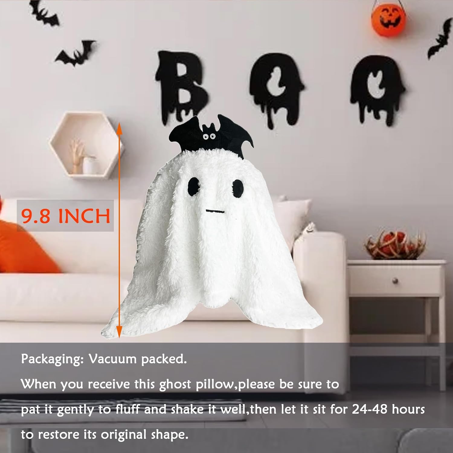 Cute 98 Inch Halloween Ghost Plush Toy