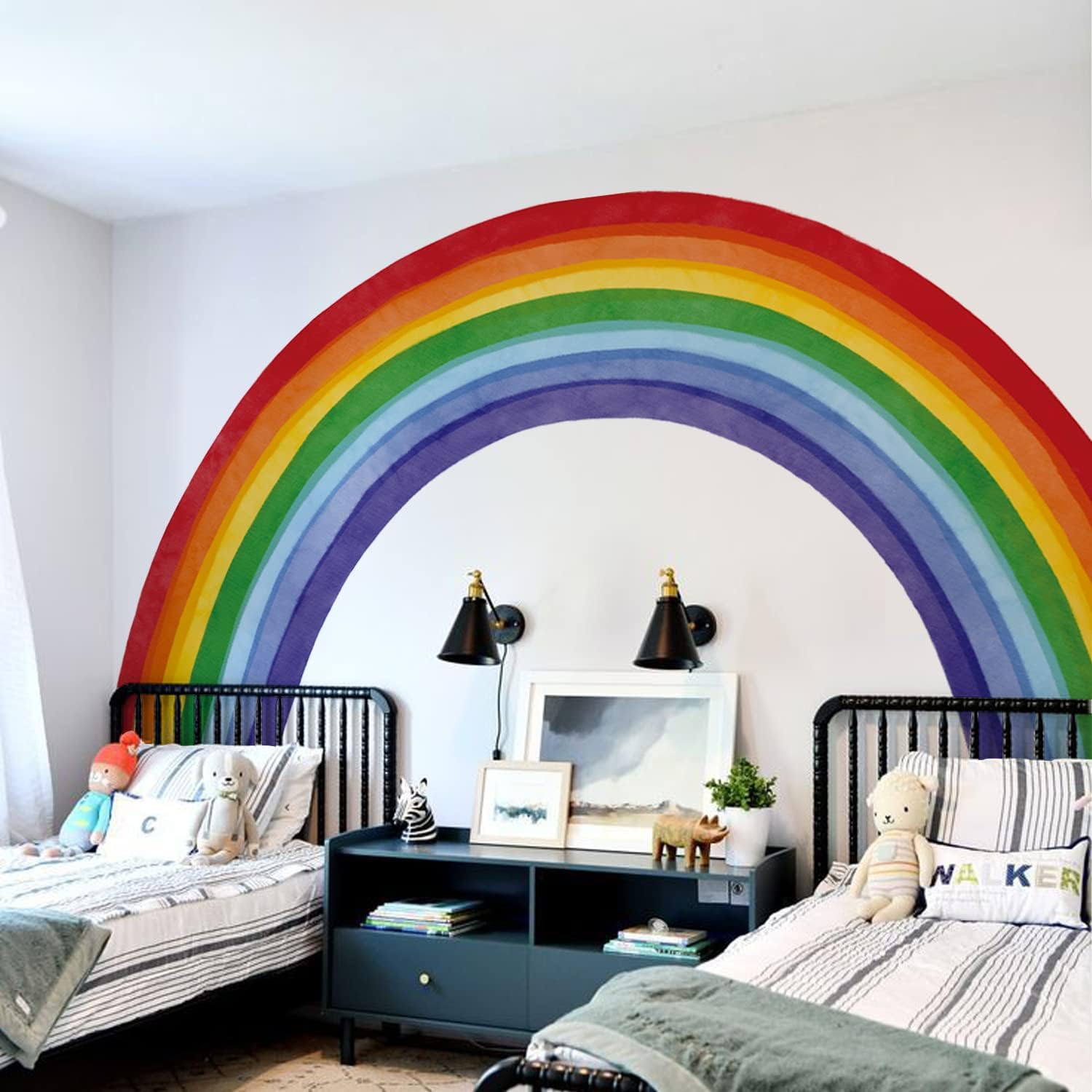 Fabric Rainbow Wall Decals for Kids Room