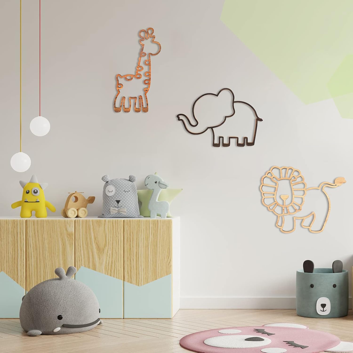 Yulejo 3 Piece Jungle Themed Wall Decor