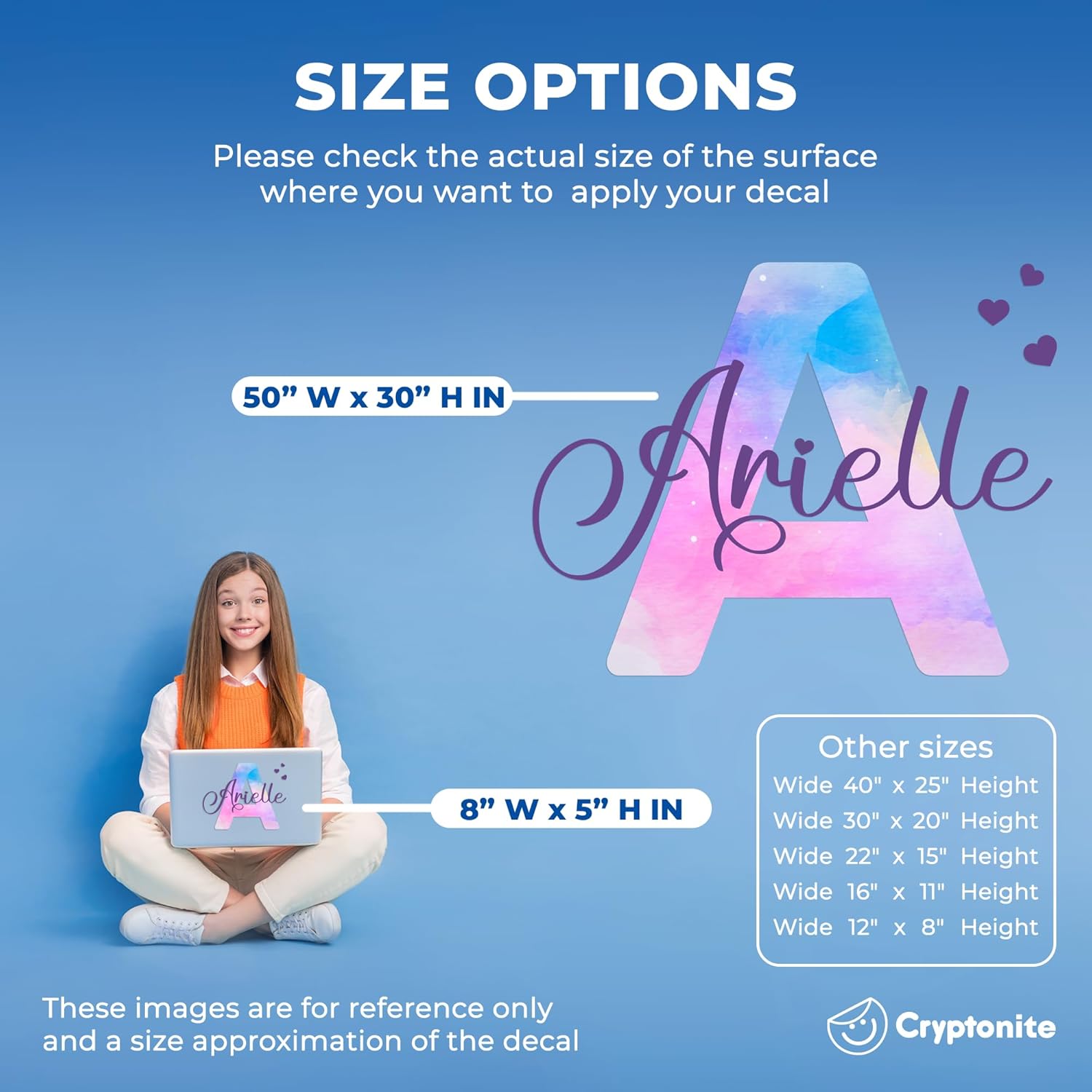 Customizable Name Wall Decals for Girls Room Decor