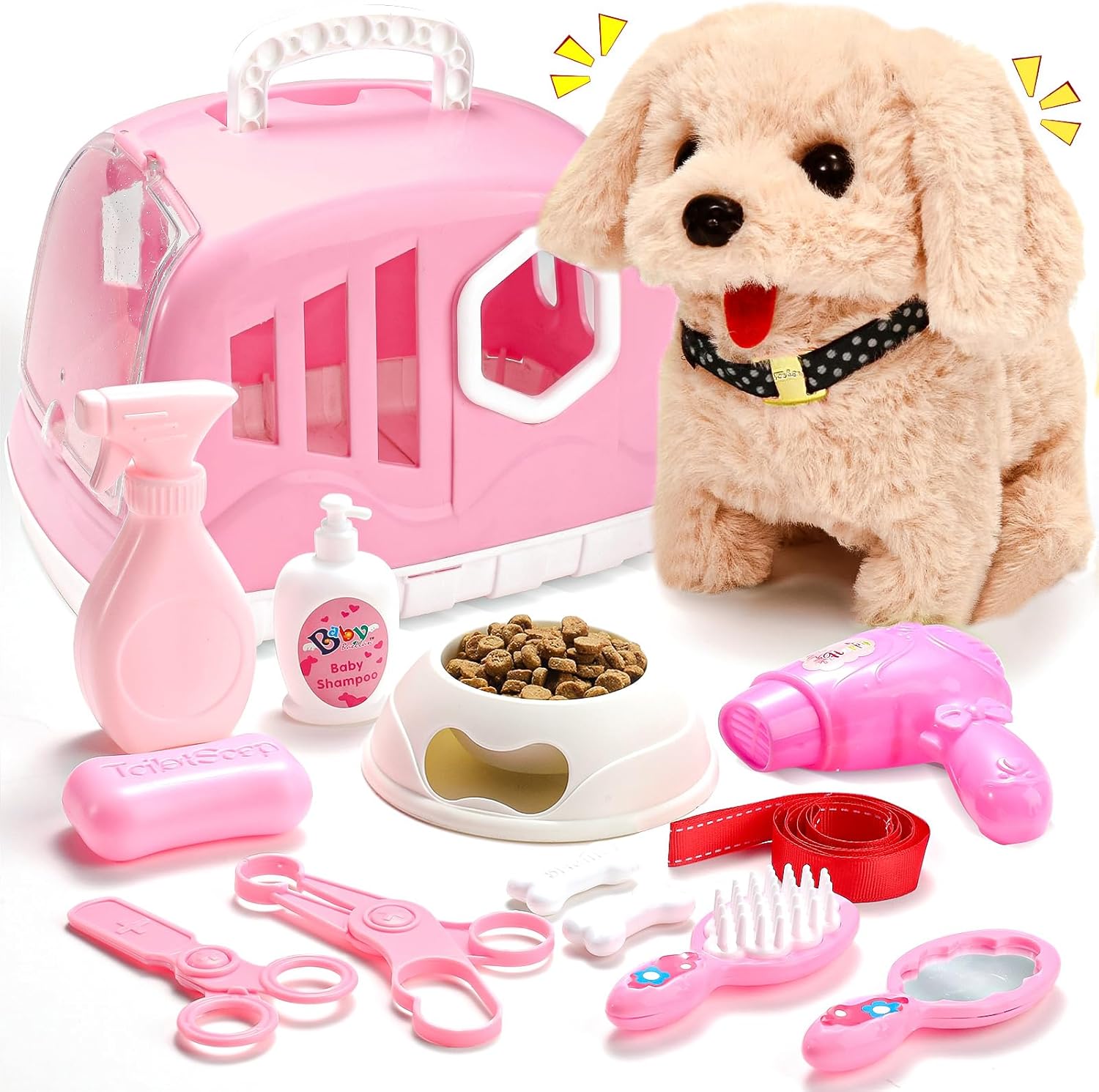Volmop 14PCS Interactive Plush Dog Toy Set