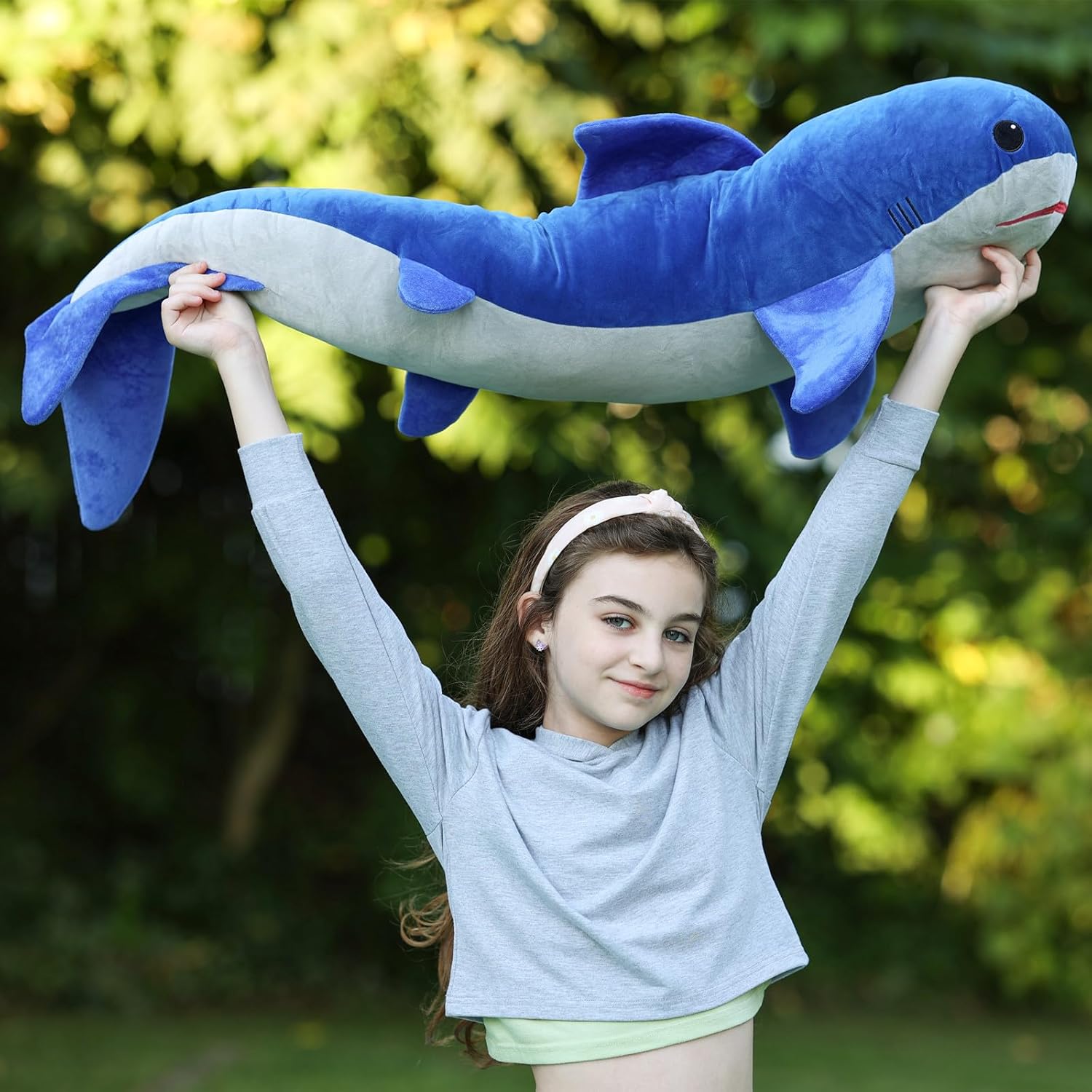Tezituor 47 Inch Whale Plush Pillow for Kids