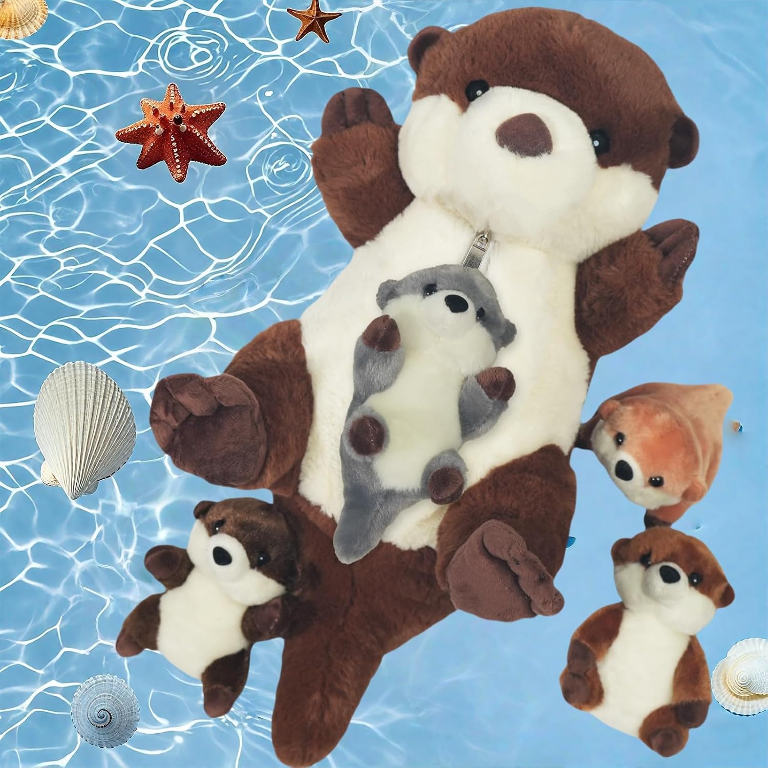 5 Pcs Sea Otter Plush Set