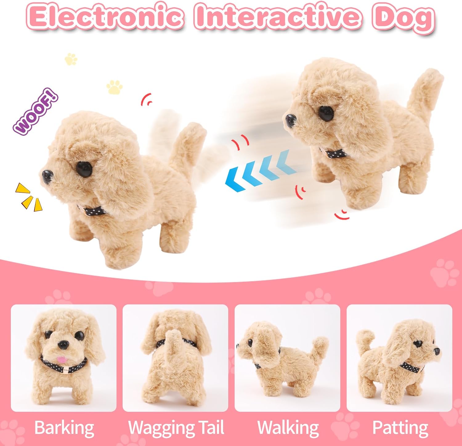 Volmop 14PCS Interactive Plush Dog Toy Set