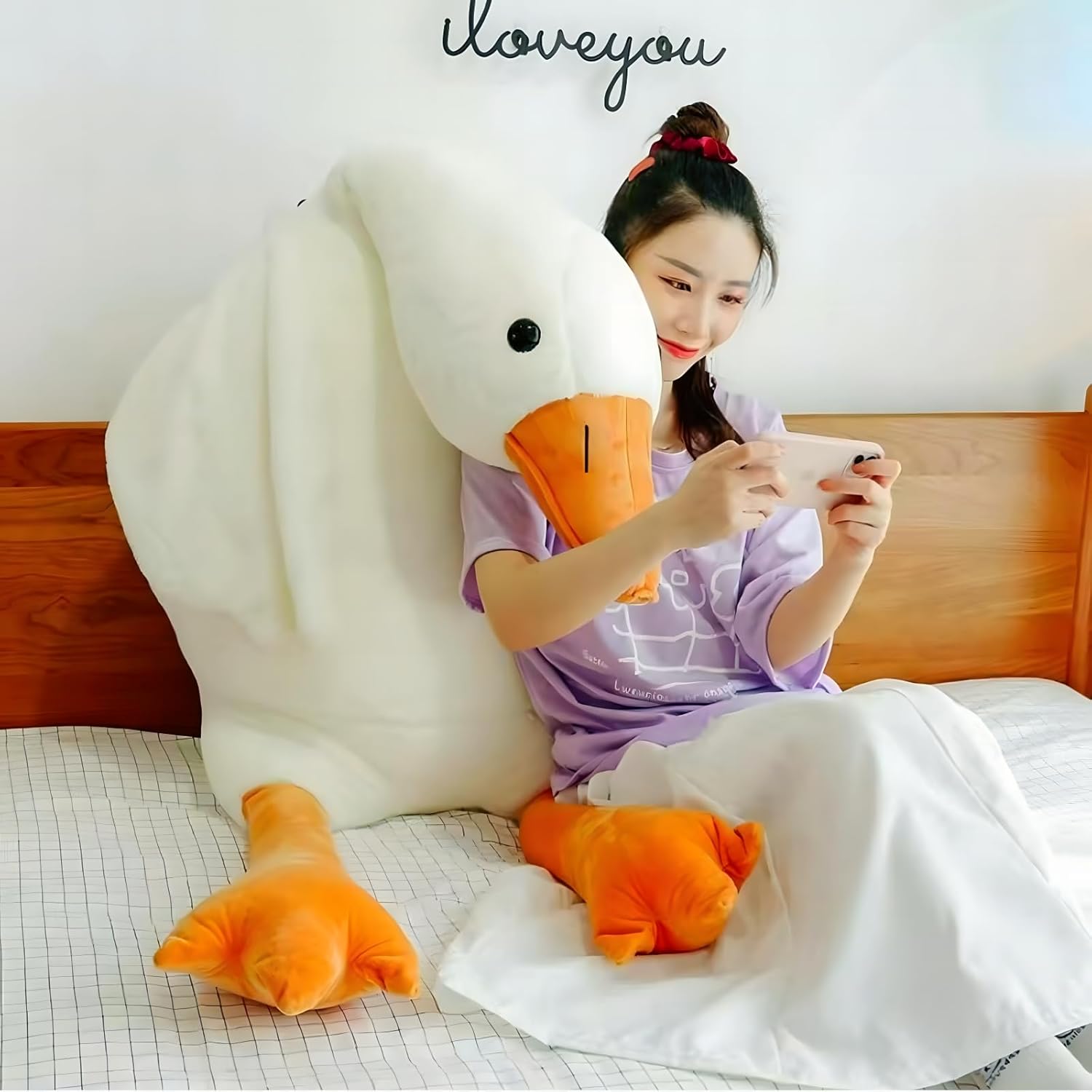 Ryttir Giant Goose Plush Pillow