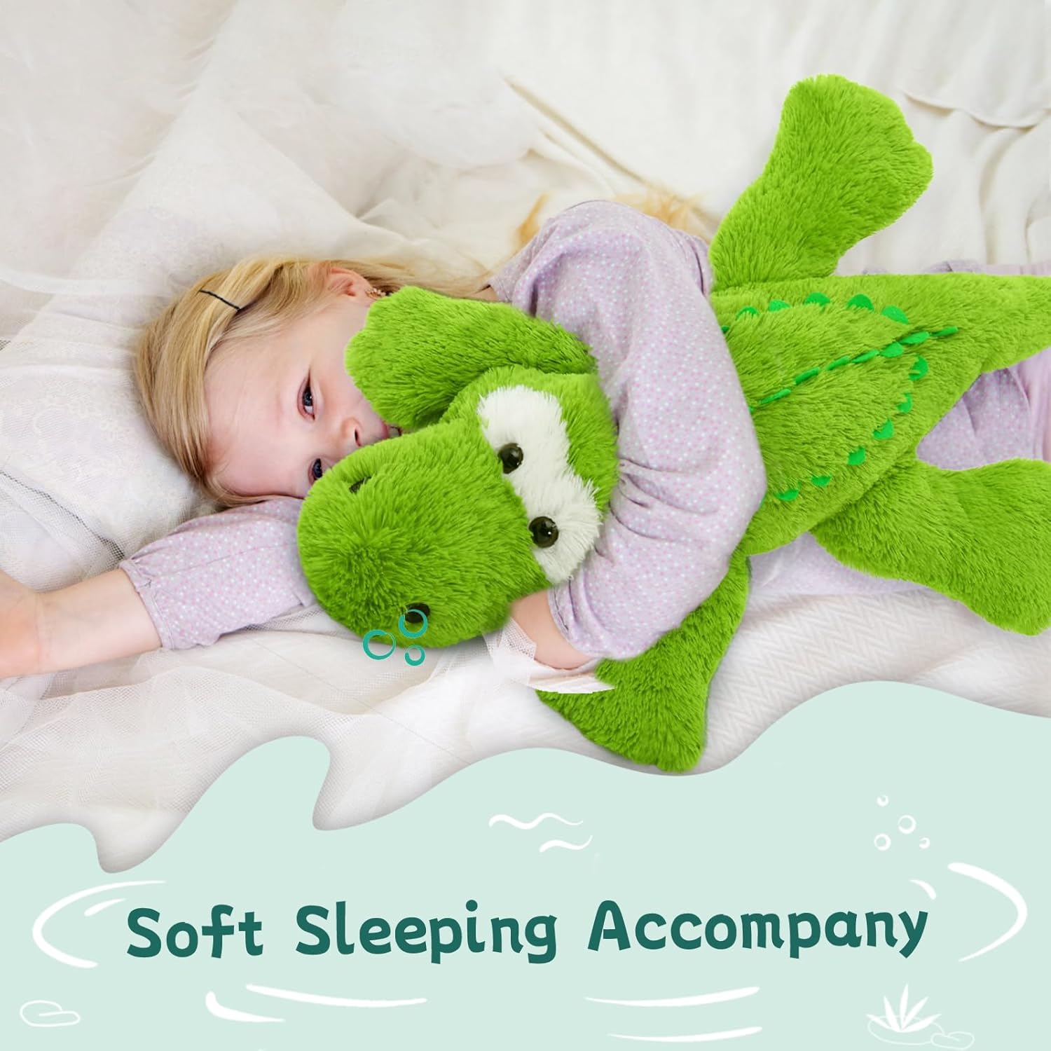Tezituor 28 Inch Alligator Plush Pillow