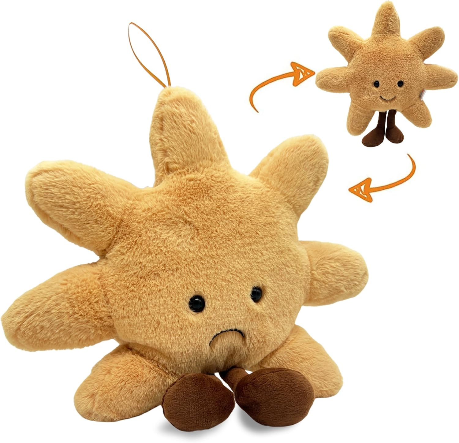 Plush Sun Throw Pillow - 14 Inch Cuddleable Stuffed Animal