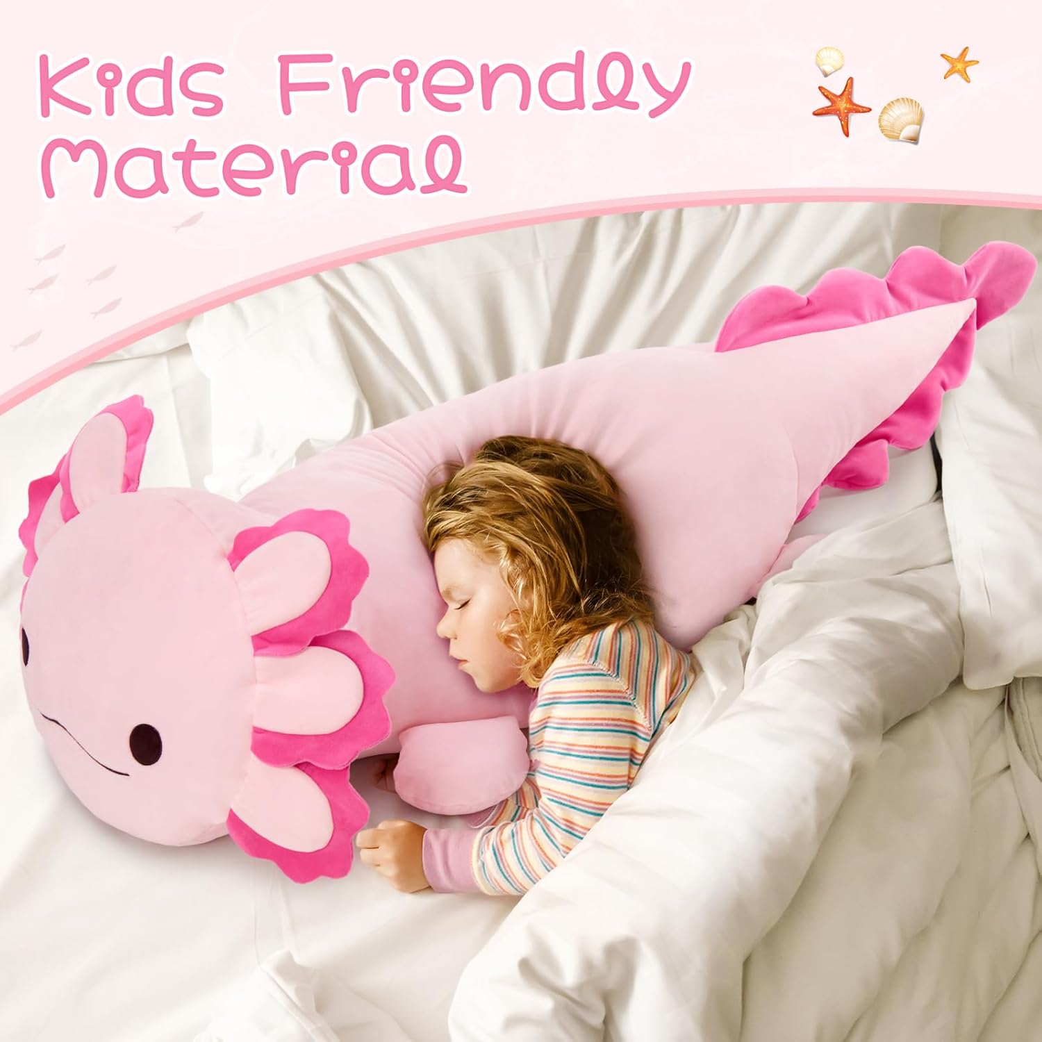 MaoGoLan 47 Inch Giant Axolotl Plush Pillow