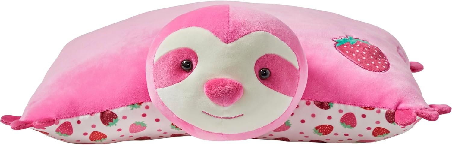 Pillow Pets Sweet Scented Strawberry Sloth Puff