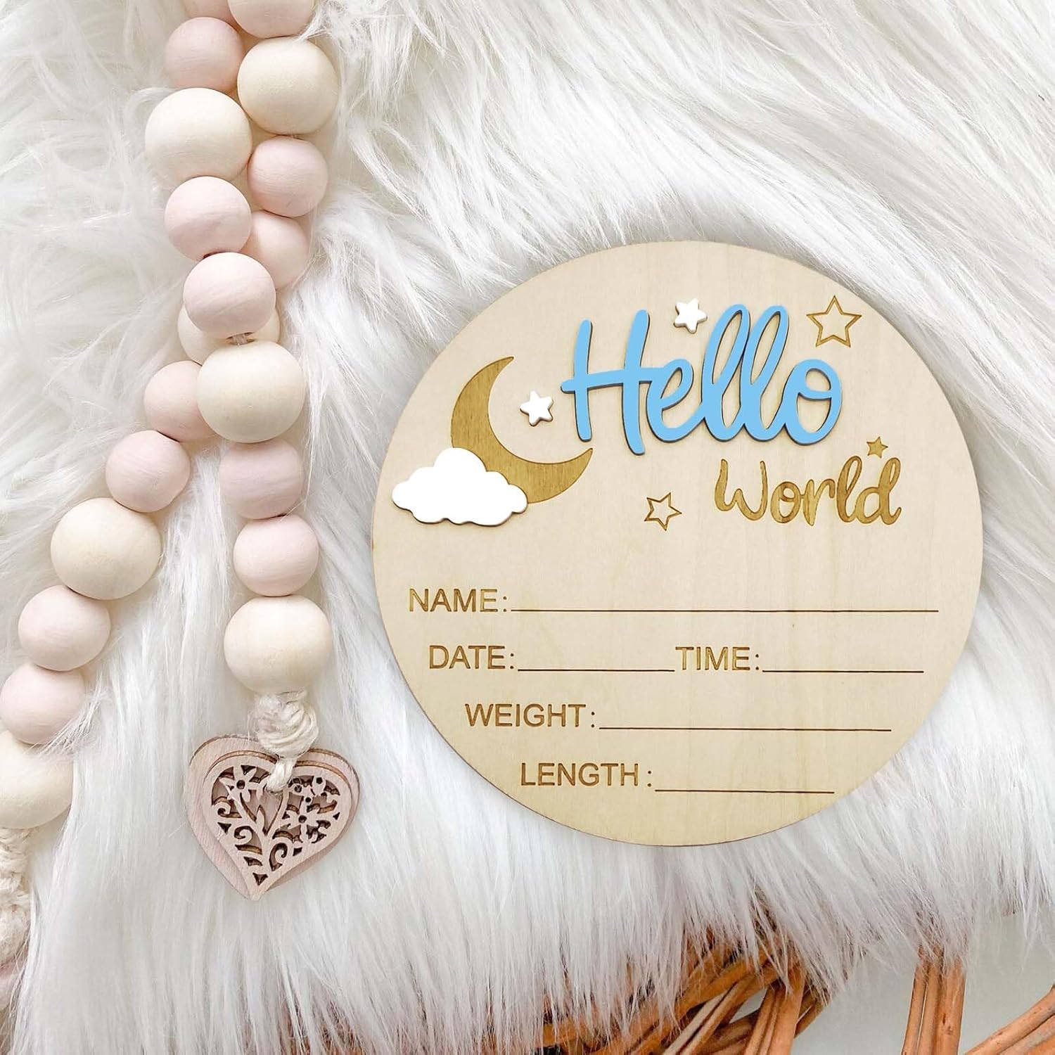 Baby Announcement Sign and Pen