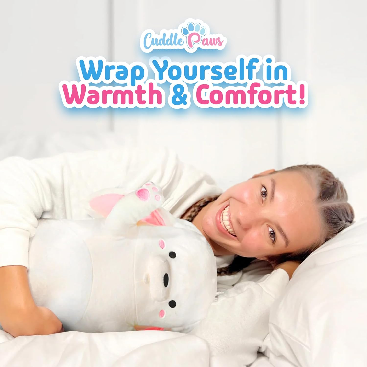 Cuddle Paws Big Bunny Plush Pillow