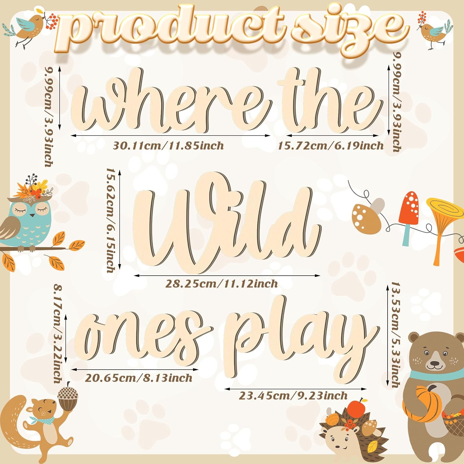 Kigley 5 Pcs Wall Decor for Kids Room