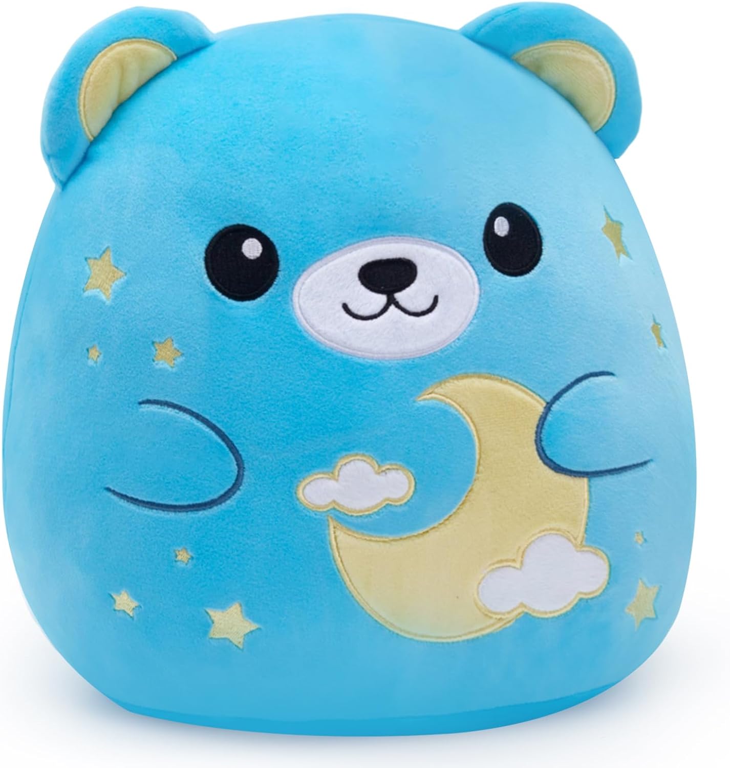 Soft 12 Inch Blue Bear Plush Pillow