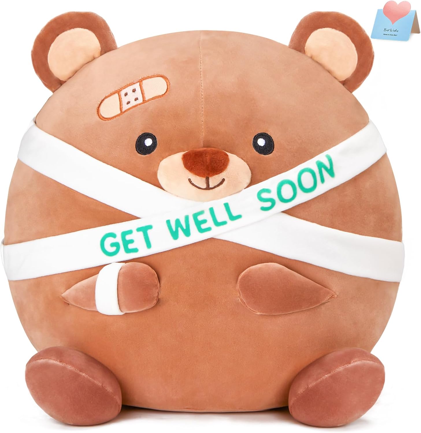 Get Well Soon Teddy Bear Plush Pillow