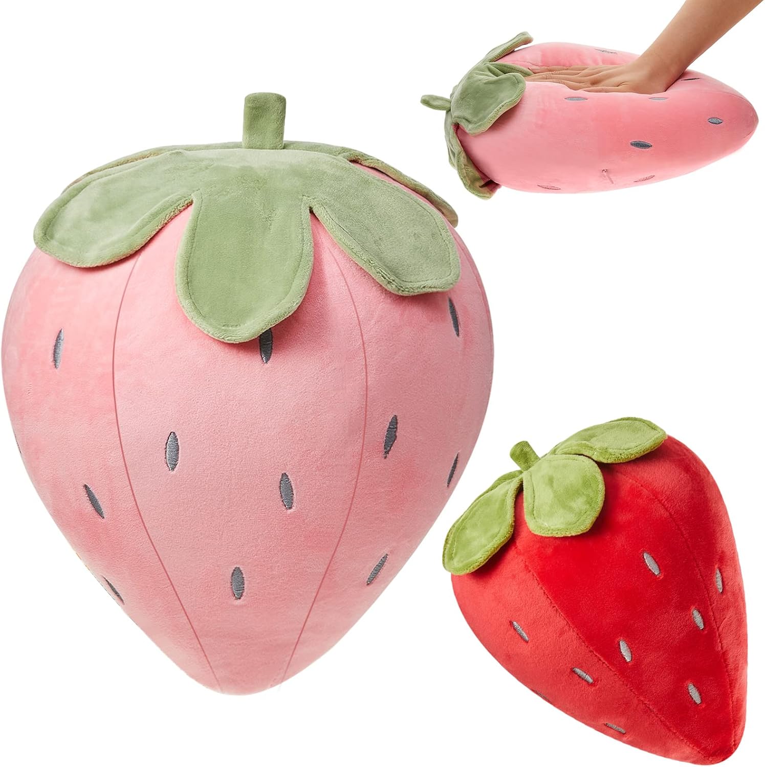 Juexica 2 Pcs Strawberry Plush Pillow