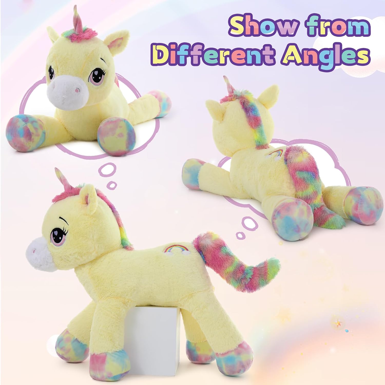 MaoGoLan 43 Inch Giant Unicorn Plush Pillow 1