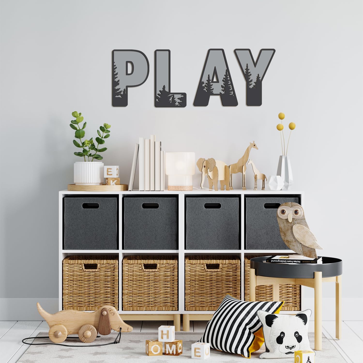 Woodland Layered Wooden Letters 12 Inch