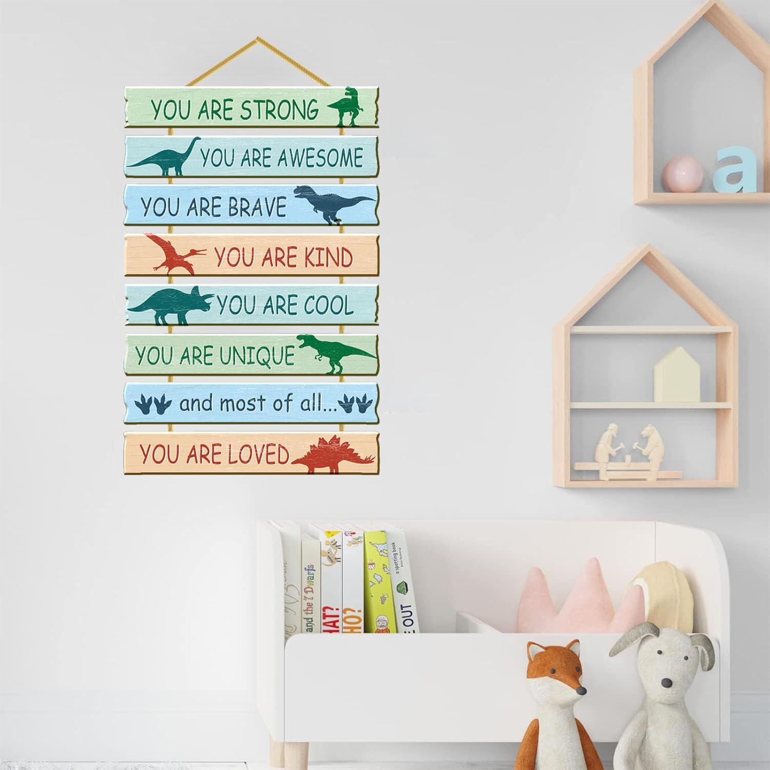Dinosaur Room Decor Wall Plaque for Boys
