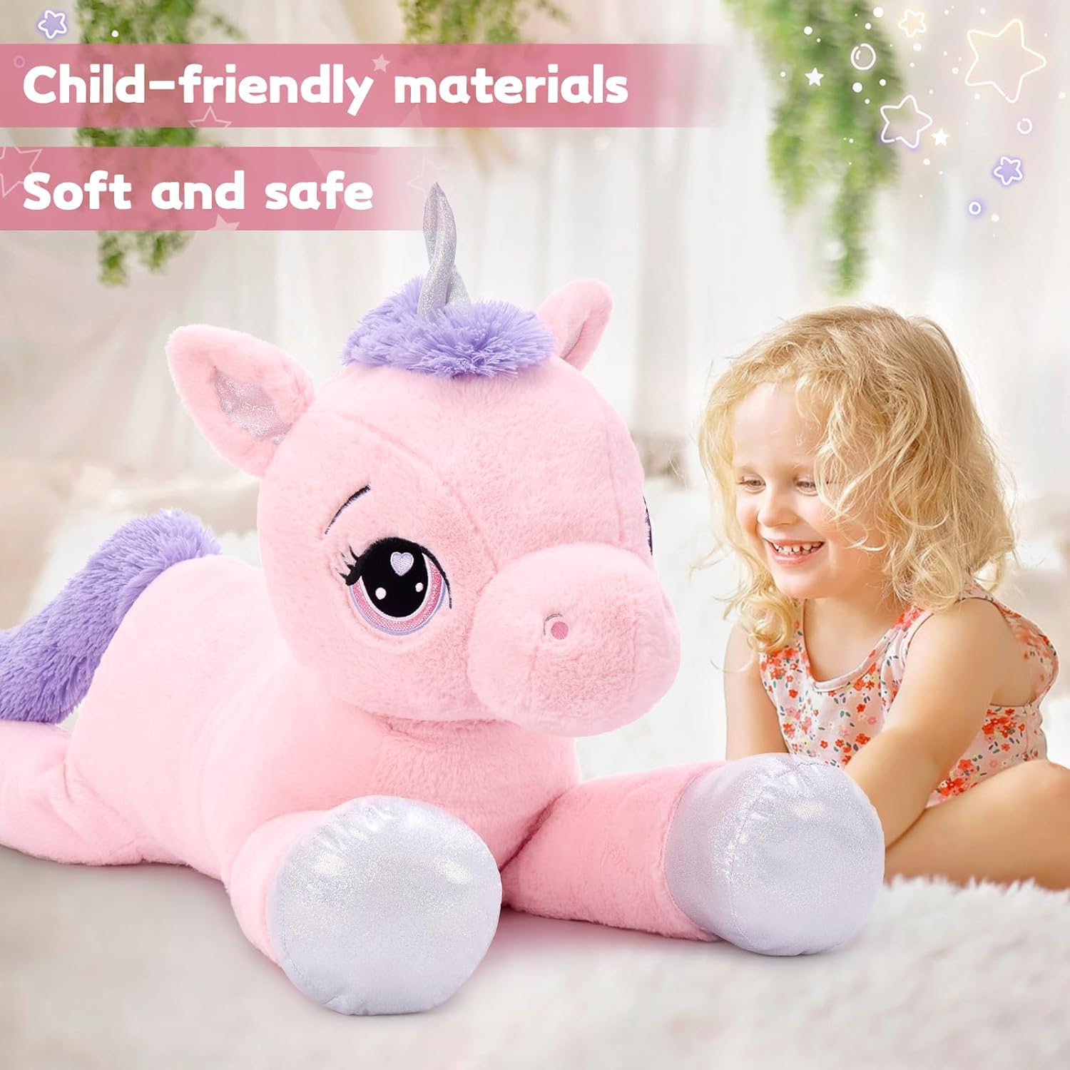 MaoGoLan 43 Inch Unicorn Plush Pillow