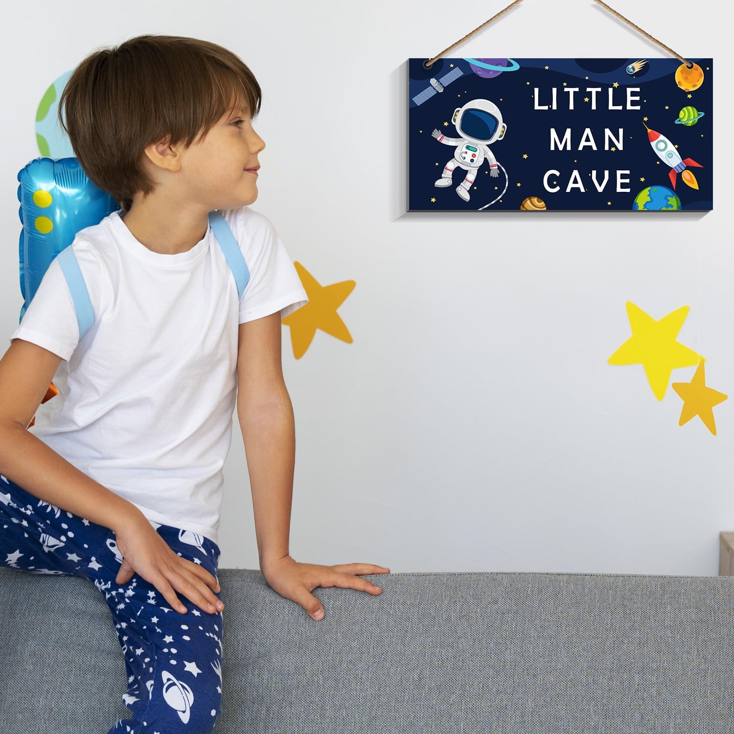 Space Astronaut Little Man Cave Wall Sign