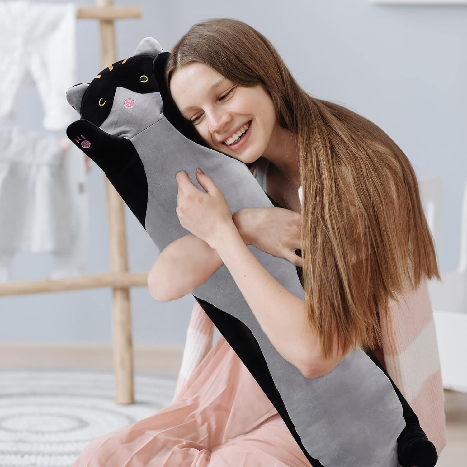 Wuyu Plush Cat Pillow Soft Hugging Toy